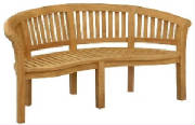 This elegant "banana bench" is on sale at Topiary by Design and can be delivered throughout the UK